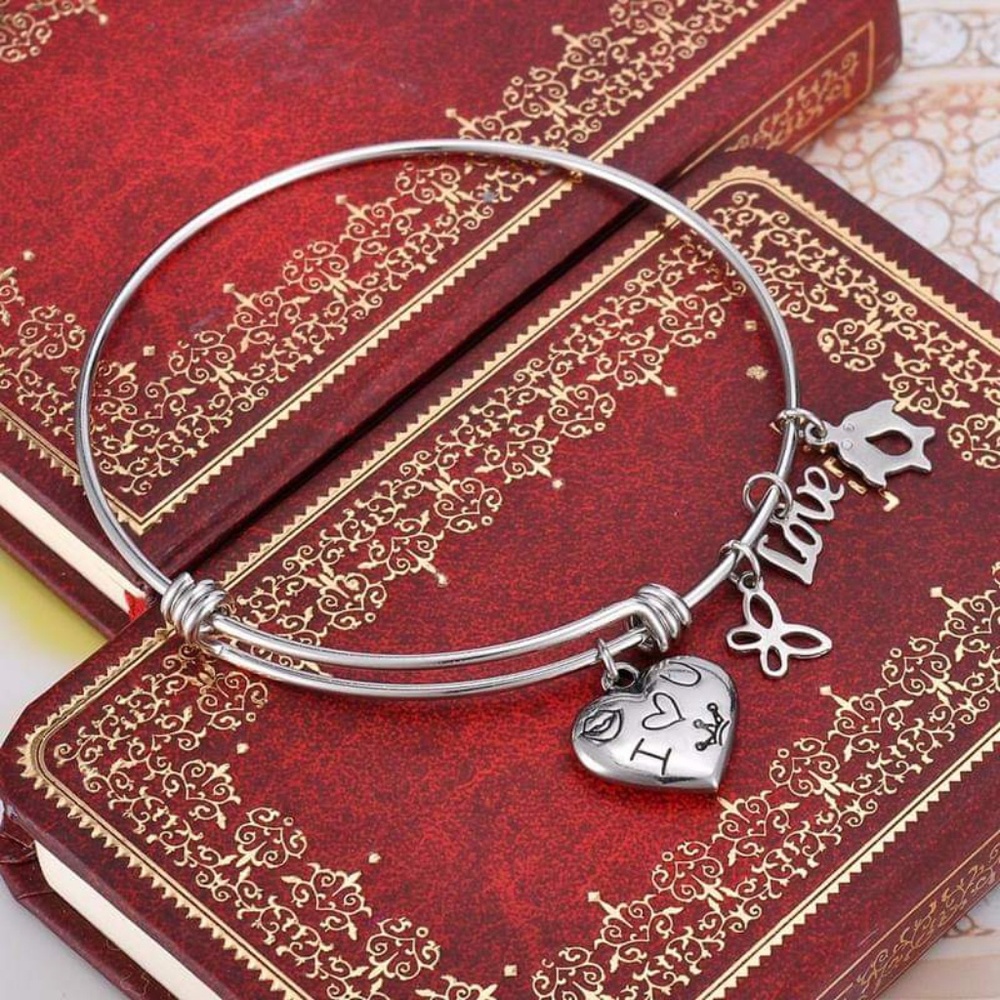 New Heart-Butterfly-Dolphin-Love Adjustable bangle